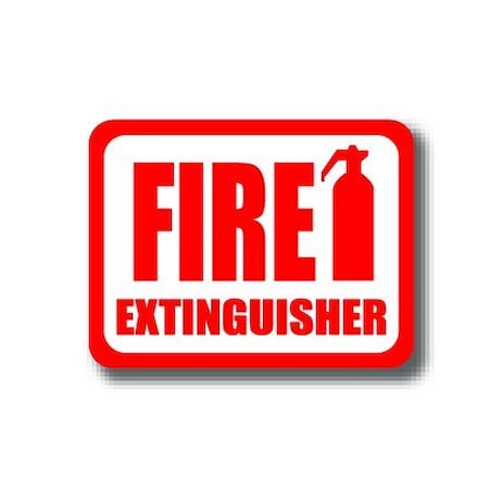 Ergomat 12in x 9in RECTANGLE SIGNS - Fire Extinguisher DSV-SIGN 108 #0311 -UEN